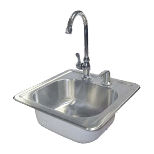Stainless Steel Sink w/ Faucet & Soap Dispenser